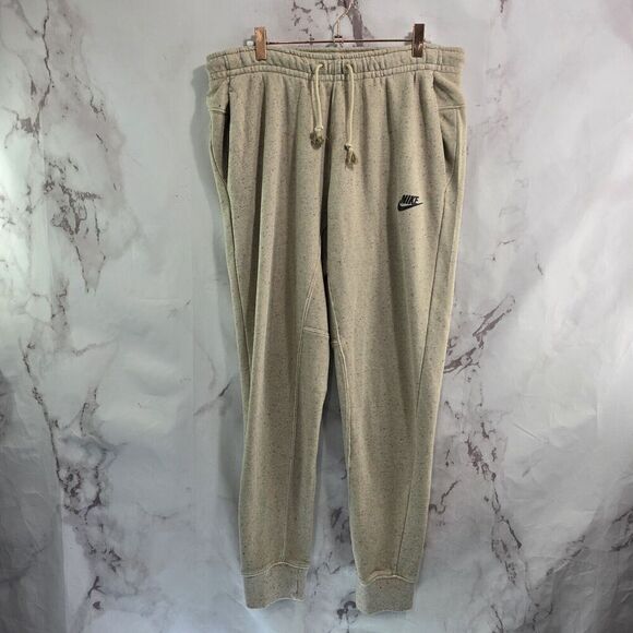 Nike Sweatpants Mens Medium Beige Speckled Club Fleece Revival Limestone + - Picture 1 of 12